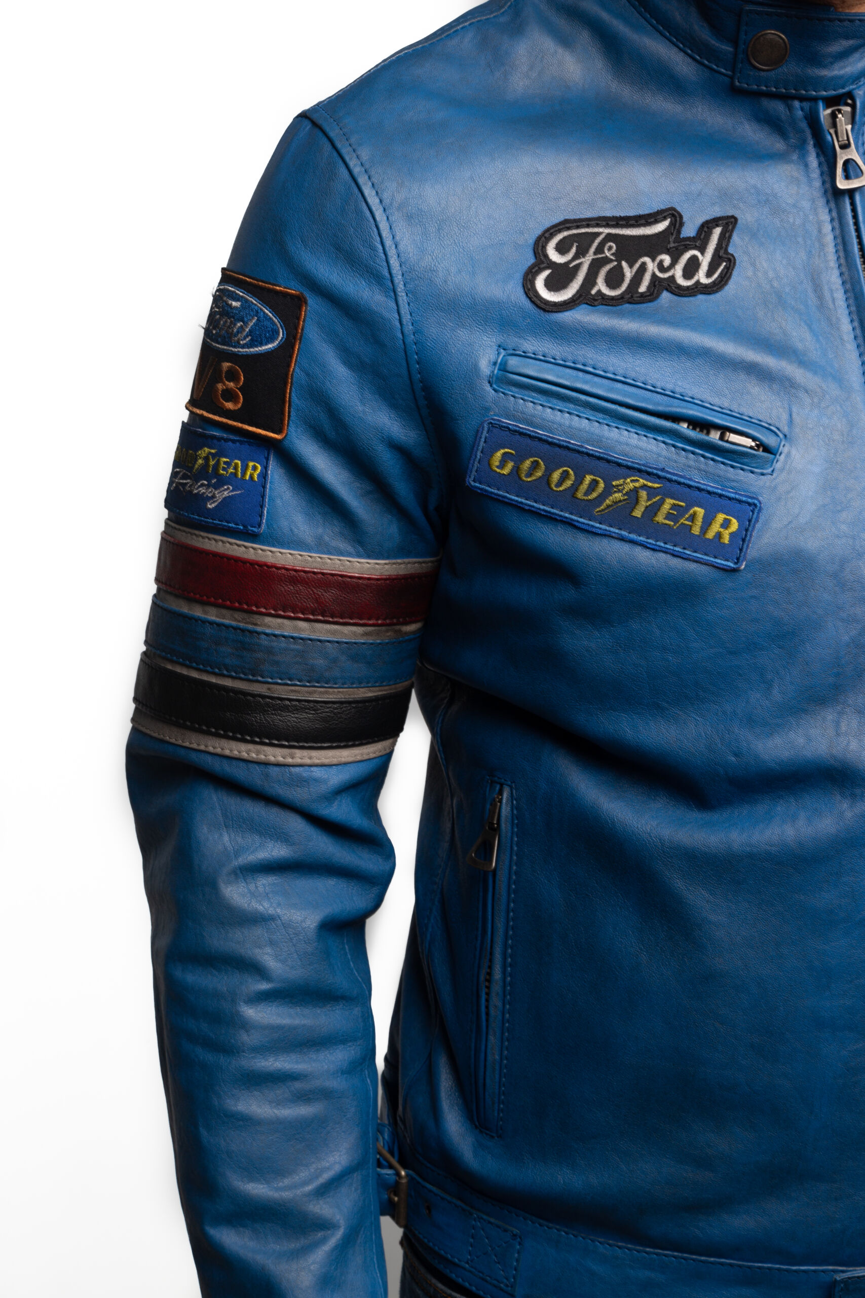 Jacket Black MUSTANG Inspired Blue Tribute | / SHELBY - Hollywood Vintage