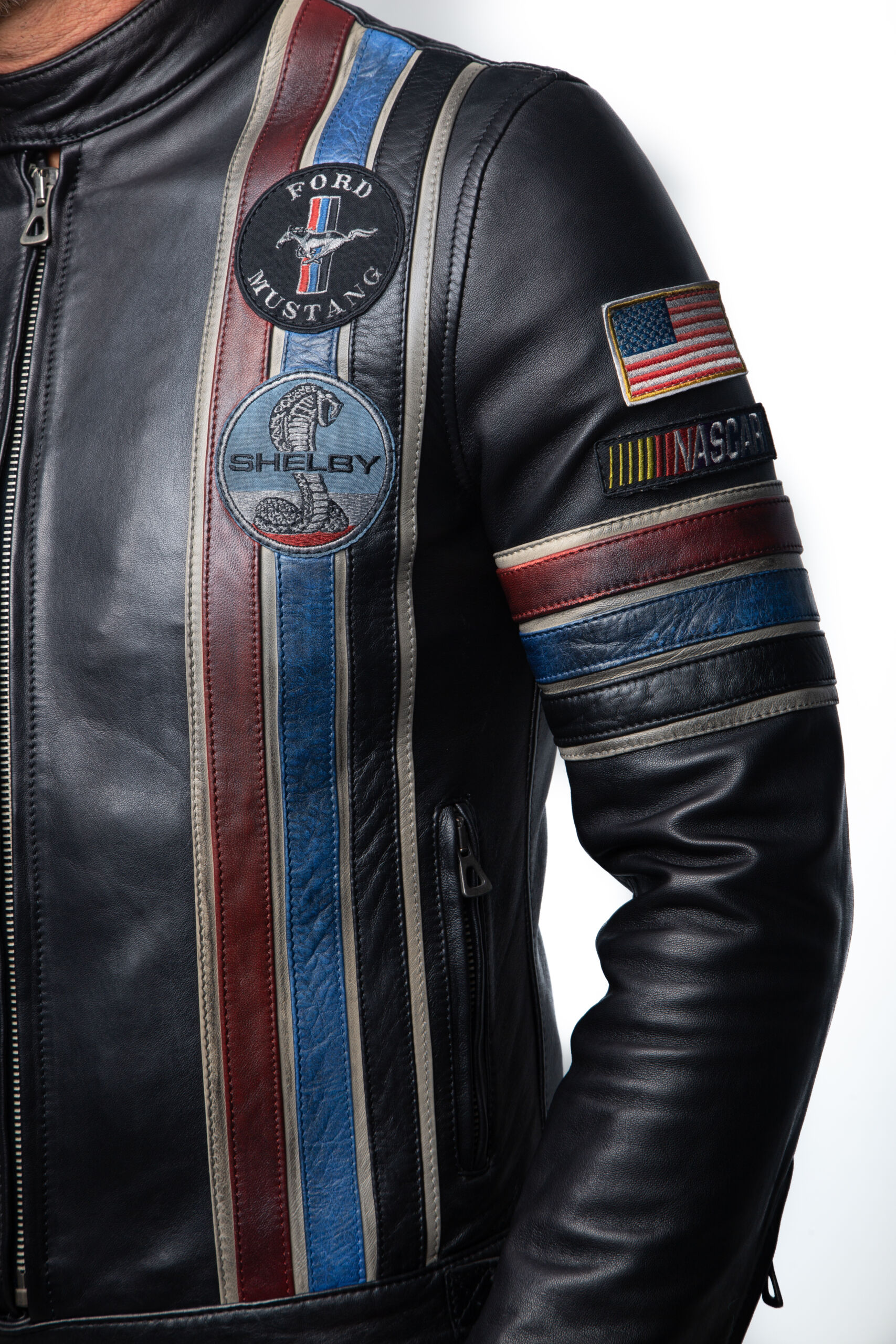 Blue / | SHELBY Black MUSTANG Vintage Tribute Inspired - Hollywood Jacket